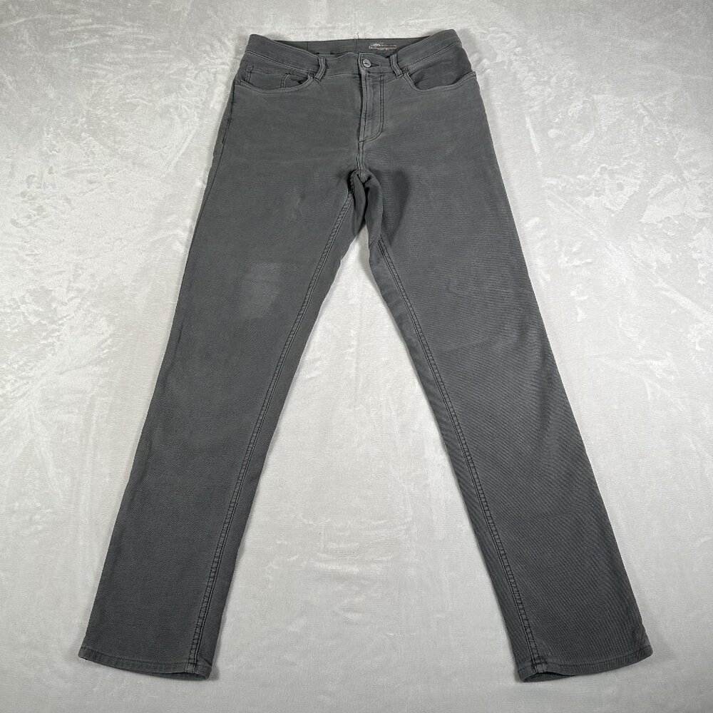 Faherty Jeans Men Size 32 Gray Straight Leg Cotton Blend 5-Pockets W30 L31
